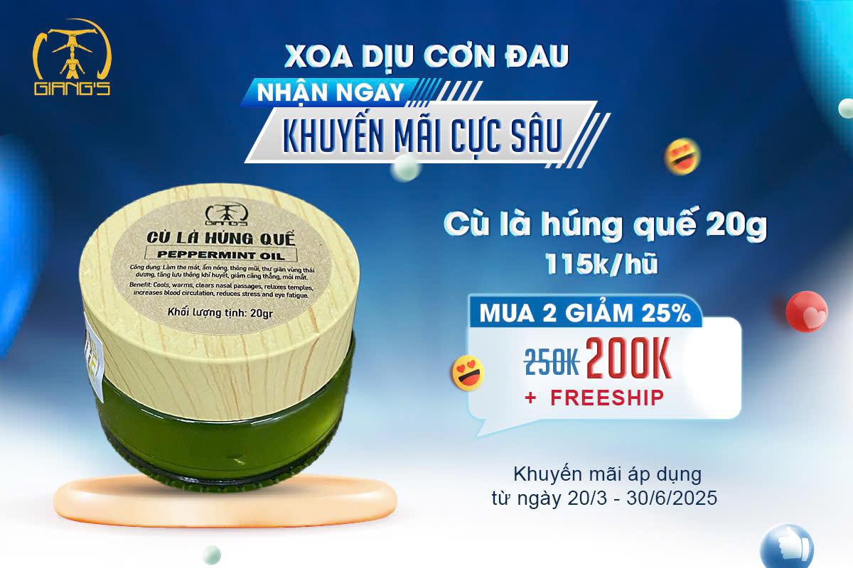 Combo 2 hũ dầu cù là húng quế 20gr 