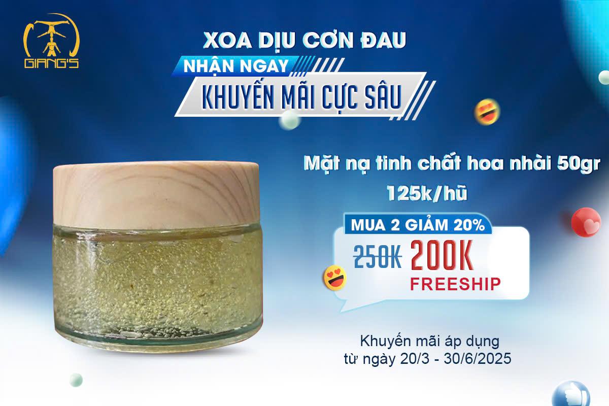 COMBO 2 HŨ MẶT NẠ TINH CHẤT HOA NHÀI 50GR