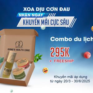 Combo du lịch : 1 chai Nước hoa nhài,  1 hũ Son dưỡng môi tiêu hồng, 1  hũ Cù là húng quế