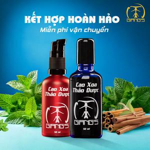Combo 1 Cao xoa thảo dược Giang's chuyên dùng cho Cổ Vai-Gáy và 1 Hiệu quả nhanh - Hấp thụ tốt