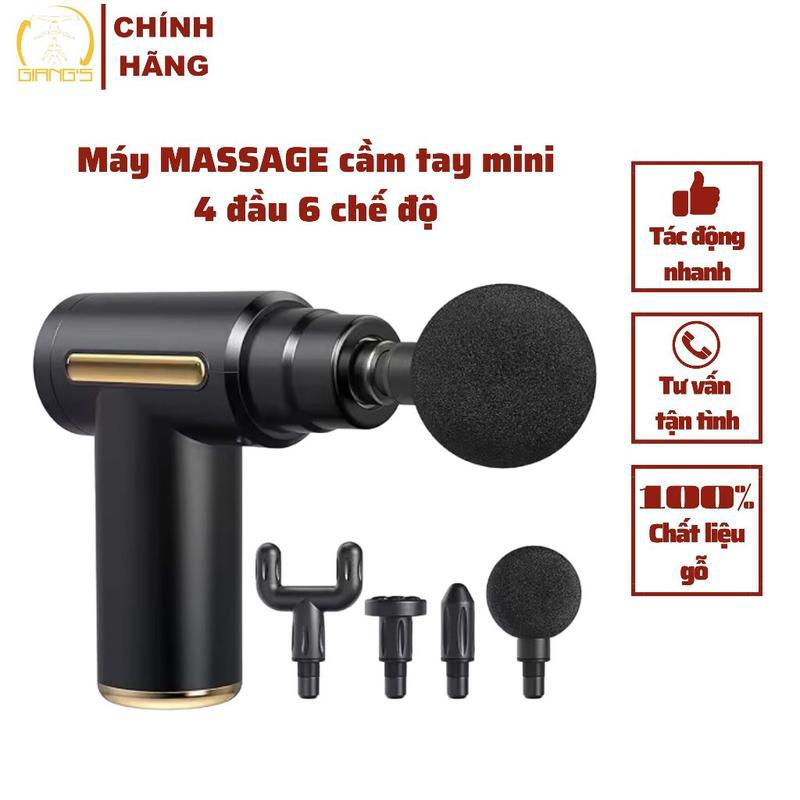Máy Massage Cầm Tay Mini 6 Chế Độ, Máy Massage Mini 4 Đầu thay khác nhau