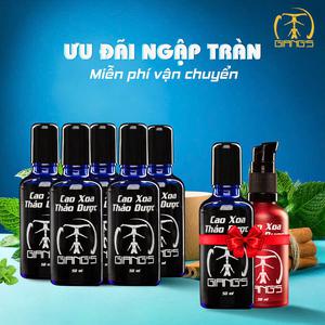 Combo 5 chai Cao xoa thảo dược Giang's chuyên dùng cho Cổ Vai-Gáy  