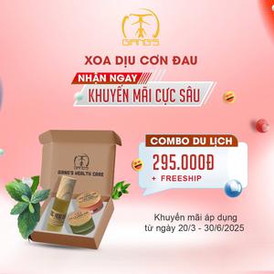 Combo du lịch : 1 chai Nước hoa nhài,  1 hũ Son dưỡng môi tiêu hồng, 1  hũ Cù là húng quế
