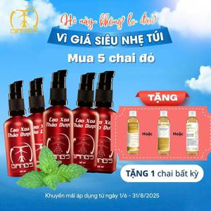 Combo 5 chai Cao xoa thảo dược Giang's Hiệu quả nhanh-Hấp thụ tốt