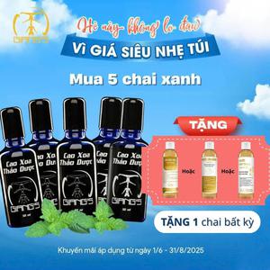 Combo 5 chai Cao xoa thảo dược Giang's chuyên dùng cho Cổ Vai-Gáy  