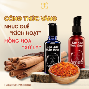 NHỤC QUẾ “KÍCH HOẠT” VÀ HỒNG HOA “XỬ LÝ” - BÍ QUYẾT VÀNG TRONG CAO XOA THẢO DƯỢC