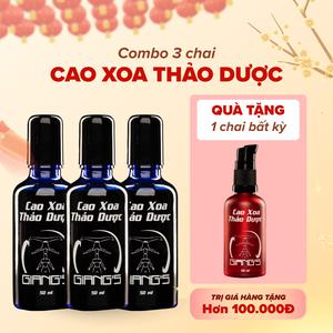 Combo 3 Cao xoa thảo dược Giang's chuyên dùng cho Cổ Vai-Gáy 