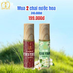 Nước hoa phối ngẫu Vi Hương  (Hoa nhài+ Cỏ hương bài)